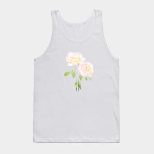 2 pink and yellow roses watercolor Tank Top